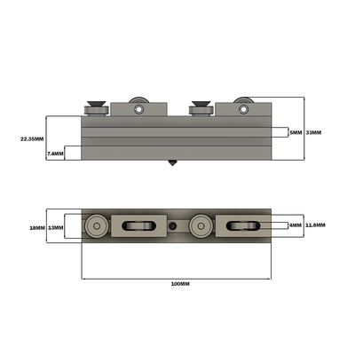 56-300-1 MODULAR SOLUTIONS DOOR PART PARALLEL GLIDE-ROLL ELEMENT